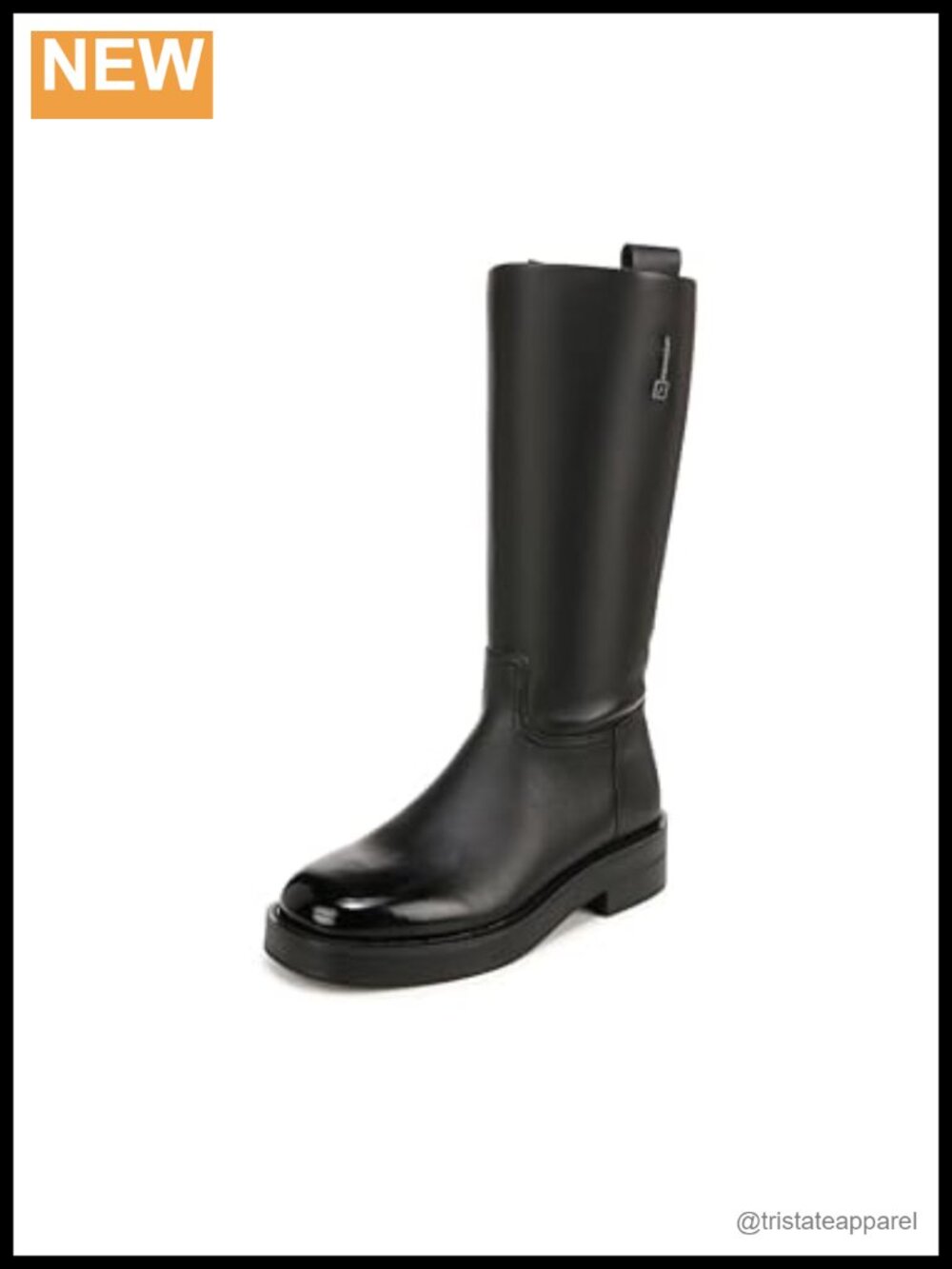 Women's Mid-Calf Leather Boots with Side Zipper